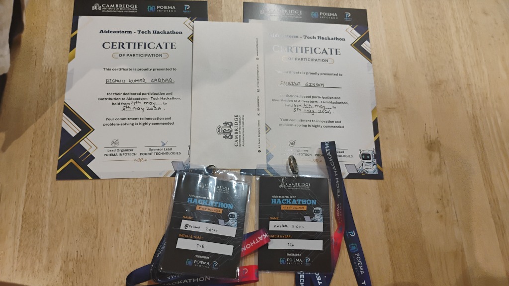 AIdeastorm Hackathon 2026 Winner (1st Prize)